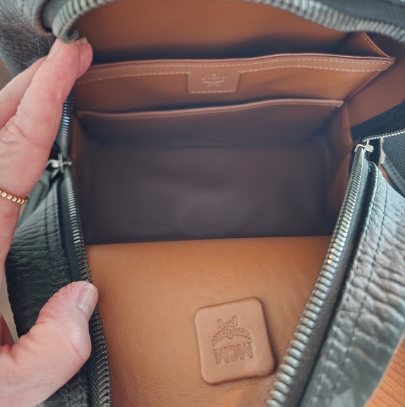 MCM Visetos Small Side Stud Backpack Black - Picture 10 of 15